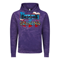 Cloud Purple baseball grandma with leopard Vintage Hoodie - Zillion Design Studio