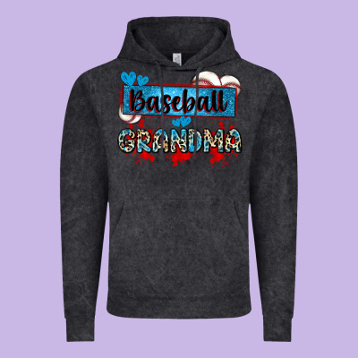 Baseball Grandma With Leopard Vintage Hoodie Designed By Zillion Design Studio