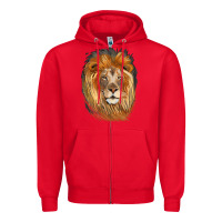 Red Lion Head Zipper Hoodie - LillyAllenDesigns