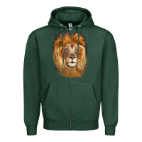 Sports Green Lion Head Zipper Hoodie - LillyAllenDesigns