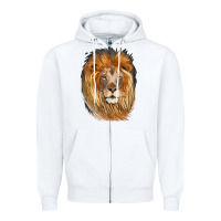 White Lion Head Zipper Hoodie - LillyAllenDesigns