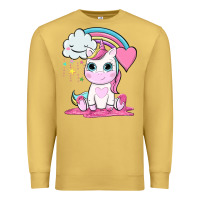 Antique Gold cute unicorn and rainbow Premium Sweatshirt - NancyCooperArtShop