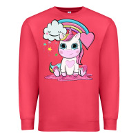 Cardinal cute unicorn and rainbow Premium Sweatshirt - NancyCooperArtShop