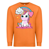 Carrot cute unicorn and rainbow Premium Sweatshirt - NancyCooperArtShop