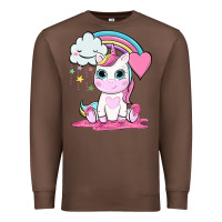 Chestnut cute unicorn and rainbow Premium Sweatshirt - NancyCooperArtShop