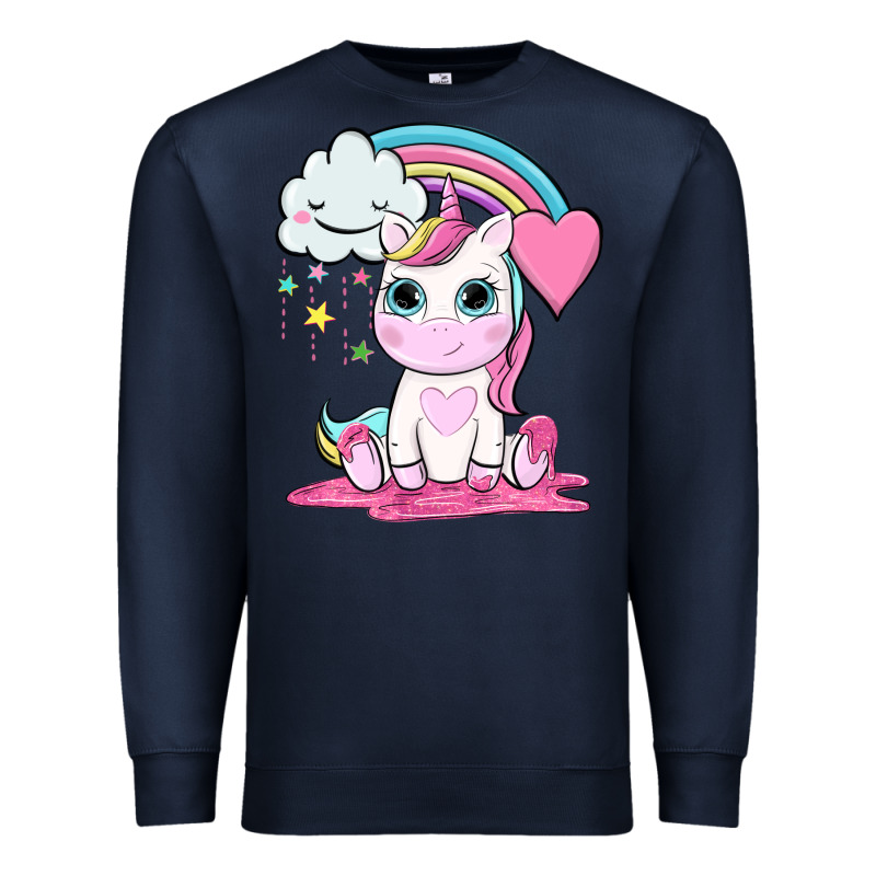 Cute Unicorn And Rainbow Premium Sweatshirt by NancyCooperArtShop | Teevron