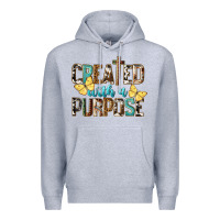 Heather Grey Created With A Purpose Premium Hoodie - LillyAllenDesigns