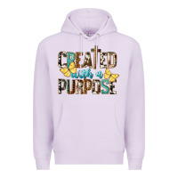 Lilac Created With A Purpose Premium Hoodie - LillyAllenDesigns