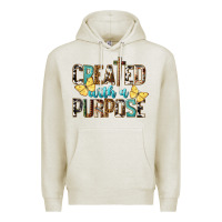 Oatmeal Heather Created With A Purpose Premium Hoodie - LillyAllenDesigns