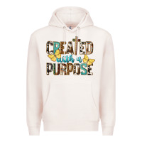 Pale Pink Created With A Purpose Premium Hoodie - LillyAllenDesigns