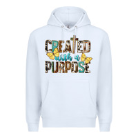 White Created With A Purpose Premium Hoodie - LillyAllenDesigns