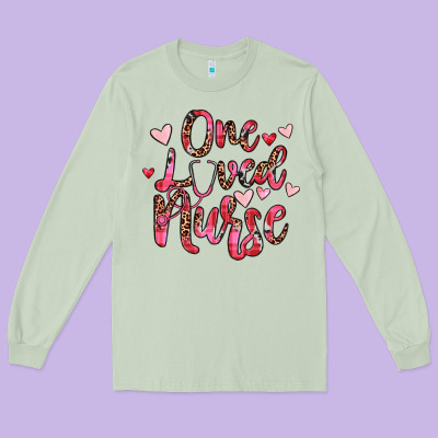 One Loved Nurse Long Sleeve Tee Designed By Jahusdesignshop