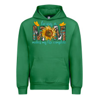 Emerald Being a Mom Makes My Life Complete Urban Hoodie - texasbilliewilder