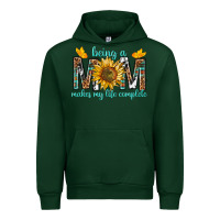 Forest Green Being a Mom Makes My Life Complete Urban Hoodie - texasbilliewilder