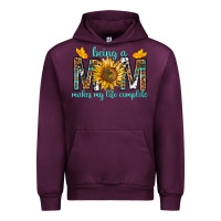 Mauve Wine Being a Mom Makes My Life Complete Urban Hoodie - texasbilliewilder