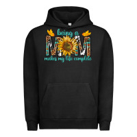 Pigment Black Being a Mom Makes My Life Complete Urban Hoodie - texasbilliewilder