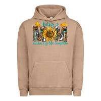 Pigment Burro Being a Mom Makes My Life Complete Urban Hoodie - texasbilliewilder