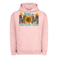 Pigment Salmon Being a Mom Makes My Life Complete Urban Hoodie - texasbilliewilder