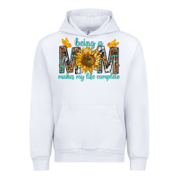 White Being a Mom Makes My Life Complete Urban Hoodie - texasbilliewilder