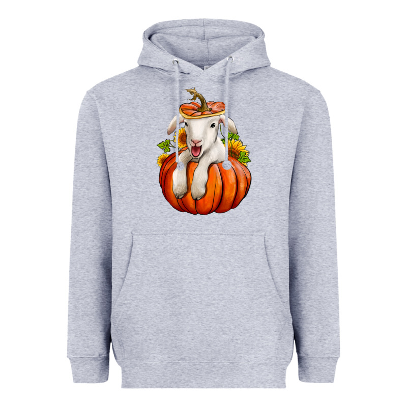 Fall Pumpkin Lamb Nancy Cooper Heavyweight Hoodie by NancyCooperArtShop | Teevron