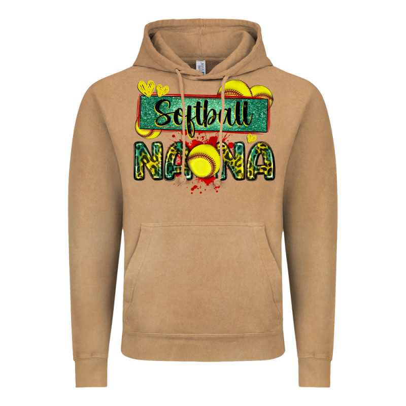 Softball Nana With Leopard Vintage Hoodie by Zillion Design Studio | Teevron