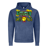 Vintage Denim softball nana with leopard Vintage Hoodie - Zillion Design Studio