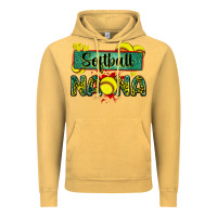 Vintage Mustard softball nana with leopard Vintage Hoodie - Zillion Design Studio