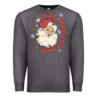 I Love A Man With A Beard Premium Sweatshirt | Teevron