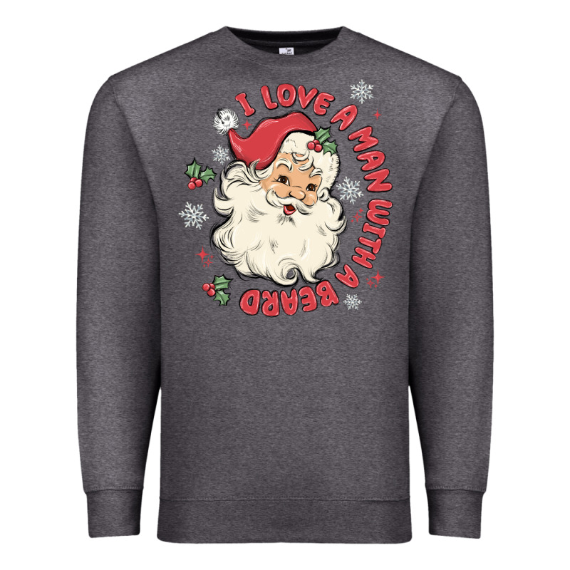 I Love A Man With A Beard Premium Sweatshirt by MaliasSmallBusiness | Teevron