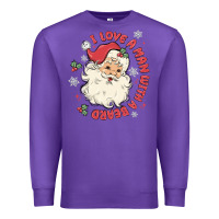 Purple i love a man with a beard Premium Sweatshirt - MaliasSmallBusiness