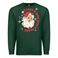 Sports Green i love a man with a beard Premium Sweatshirt - MaliasSmallBusiness