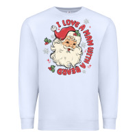 White i love a man with a beard Premium Sweatshirt - MaliasSmallBusiness
