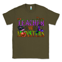 Army Green teacher of monsters Classic Tee - BundleAndBundleShop