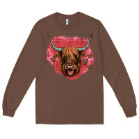 Chestnut highland cow valentines Long Sleeve Tee - JahusDesignShop