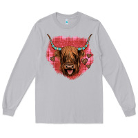 Moon Dust highland cow valentines Long Sleeve Tee - JahusDesignShop