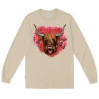 Mushroom highland cow valentines Long Sleeve Tee - JahusDesignShop