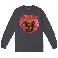Smoke highland cow valentines Long Sleeve Tee - JahusDesignShop