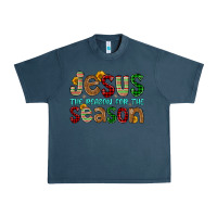 Midnight Navy jesus the reason for the season Urban Heavy Tee - FaDigitalArtStudio