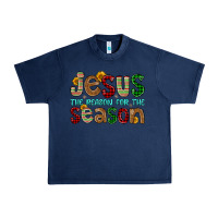 Navy jesus the reason for the season Urban Heavy Tee - FaDigitalArtStudio