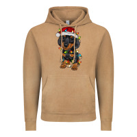 Vintage Camel dachshund puppy christmas lights Vintage Hoodie - RanaPortraitStore