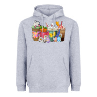 Heather Grey Easter coffee cups Heavyweight Hoodie - NancyCooperArtShop
