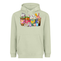 Matcha Easter coffee cups Heavyweight Hoodie - NancyCooperArtShop