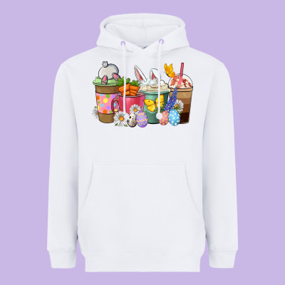 Easter Coffee Cups Heavyweight Hoodie Designed By Nancycooperartshop
