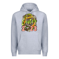 Heather Grey Happy Easter 2023 Premium Hoodie - LillyAllenDesigns