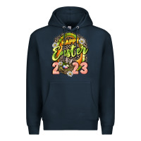 Navy Happy Easter 2023 Premium Hoodie - LillyAllenDesigns