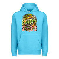 Ocean Blue Happy Easter 2023 Premium Hoodie - LillyAllenDesigns