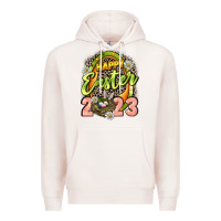 Pale Pink Happy Easter 2023 Premium Hoodie - LillyAllenDesigns