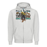 Dove Grey french bulldog mom Zipper Hoodie - BarkalooDesign