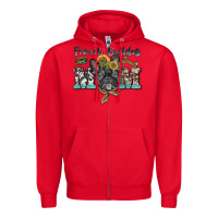 Red french bulldog mom Zipper Hoodie - BarkalooDesign