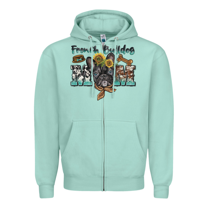 French Bulldog Mom Zipper Hoodie by BarkalooDesign | Teevron